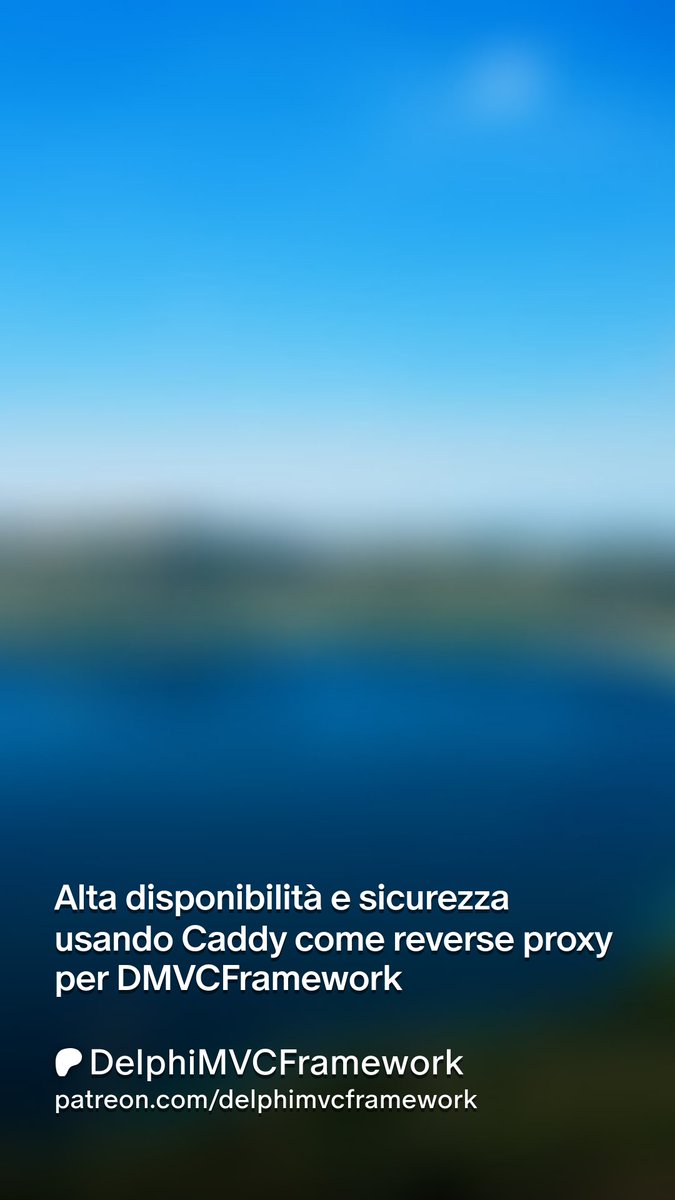danieleteti's tweet image. ✅️ L’introduzione di un reverse proxy come #Caddy può trasformare radicalmente il modo in cui le applicazioni #DMVCFramework vengono esposte e gestite, offrendo vantaggi significativi in termini di:
💪 sicurezza
🚦 automazione
🏋♂️ flessibilità.
patreon.com/posts/13515132…