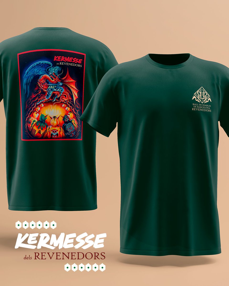 🎨 La primera diada, la primera samarreta. Cada any, la Kermesse comptarà amb una edició limitada.

👕 Es pot aconseguir mitjançant reserva prèvia a bit.ly/samarreta-kerm…
 
#SomBDBR #BalldeDiables #DiablesBarcelona #Revenedors #Barcelona #LaMercè