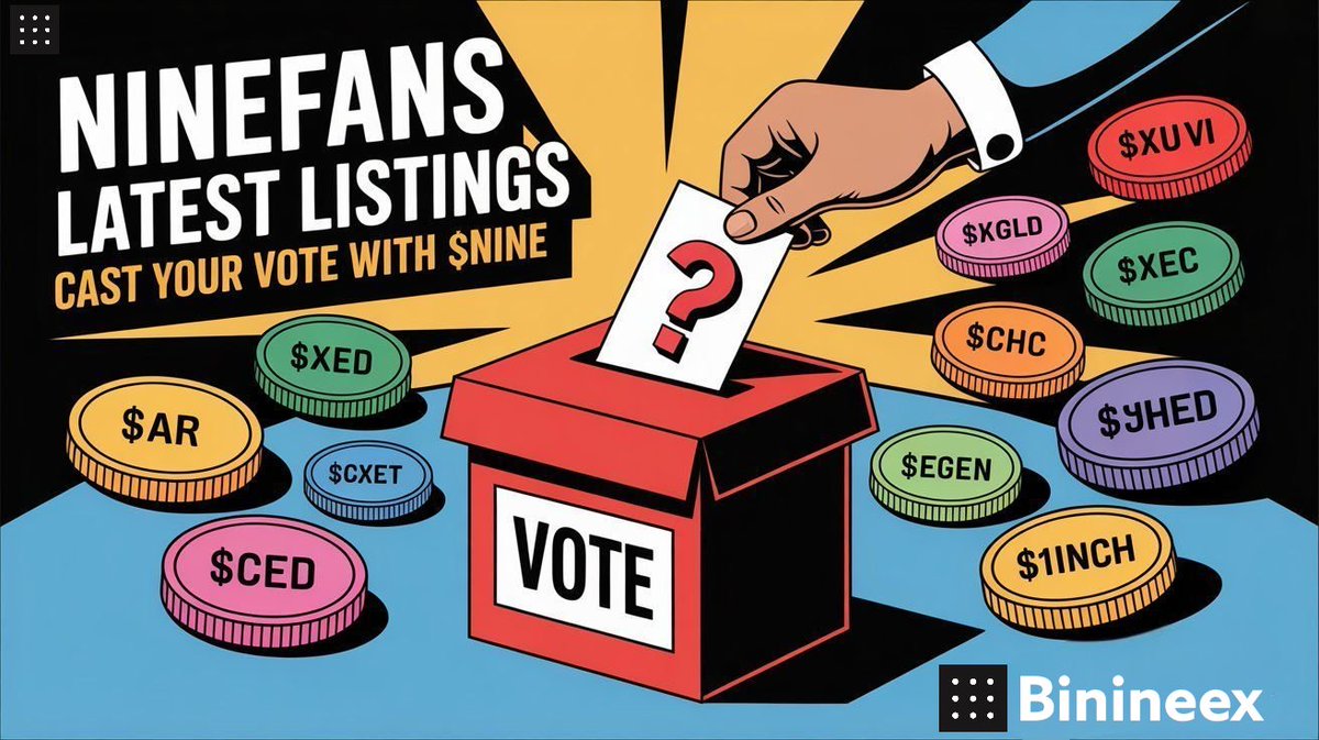 DebsEnny's tweet photo. 🔥 NineFans' latest listings are LIVE with a strong lineup:
$W, $AR, $KAVA, $EGLD, $COMP, $XEC, $CHZ, $EIGEN, $JST, $1INCH

On @binineex9, Your $NINE votes decide which tokens get lit, move to Launchpad &amp; finally list for trading. The power is in YOUR hands. ⚡

🧵

#Binineex https://t.co/1UNIFUwwbp
