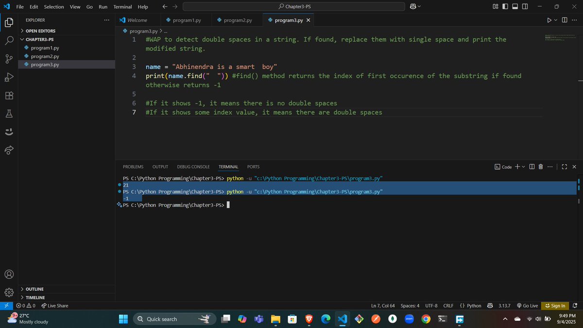 codewithGenZ's tweet image. Day 66🚀: #100daysofcode : #GeeksforGeeks
Today i solved practice problems on strings
#python_language #100daysofchallenge #codinglife #LearnInPublic #learnprogramming #programmer #coder #CodingJourney #codewithGenZ #BuildYourself #Hackathon #Genius #Ai #python #crazy
