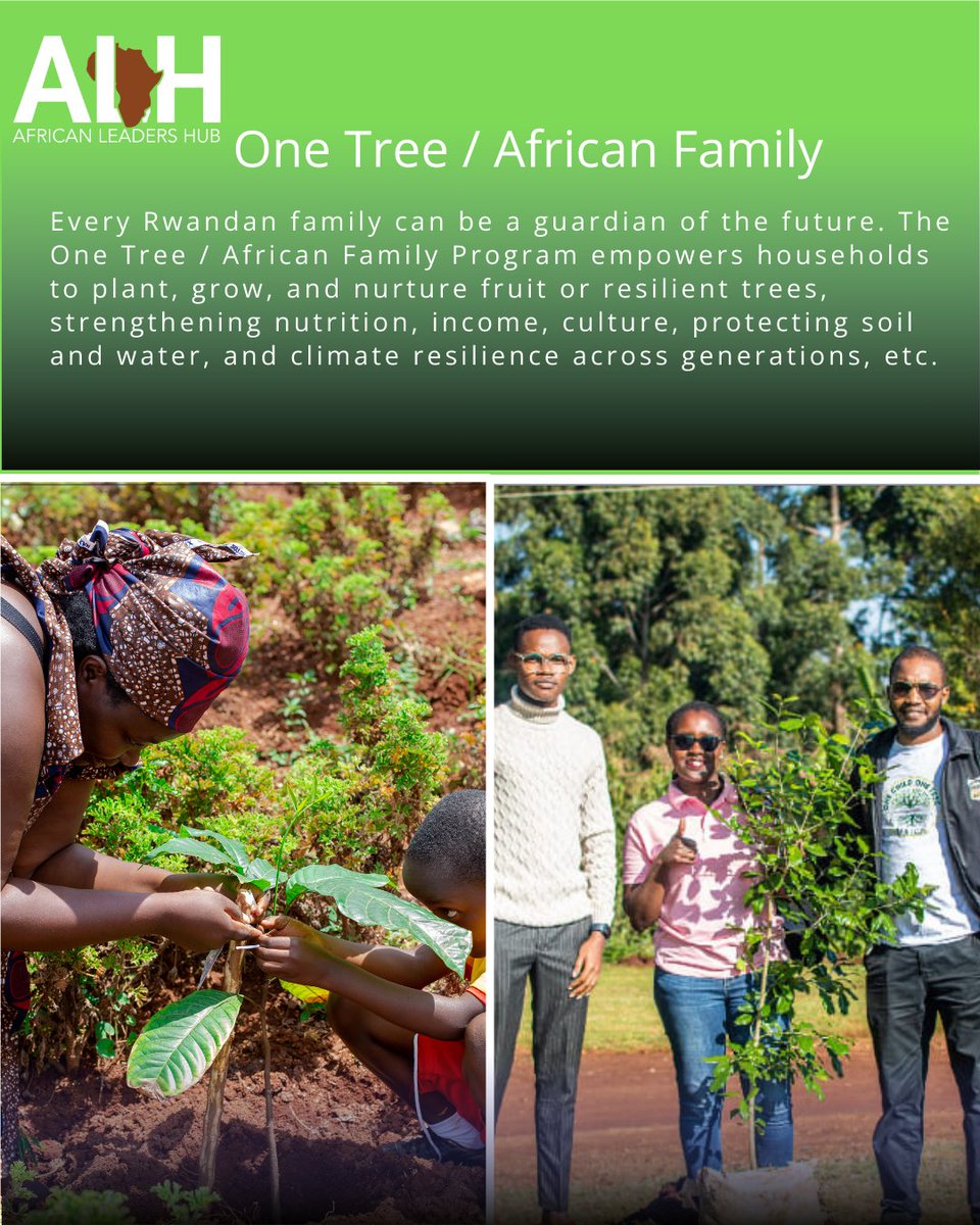 From the heart of Rwanda’s families, a new tradition is taking root. 🌱 Imagine every household planting a tree, while each tree tells a story of nourishment, health,  resilience, etc. Just weaving sustainability into everyday life.

📸<a href="/TransformingESF/">Transforming Education for Sustainable Futures</a>/<a href="/onechildonetree/">OneChildOneTreeAfrica</a> 
#Green