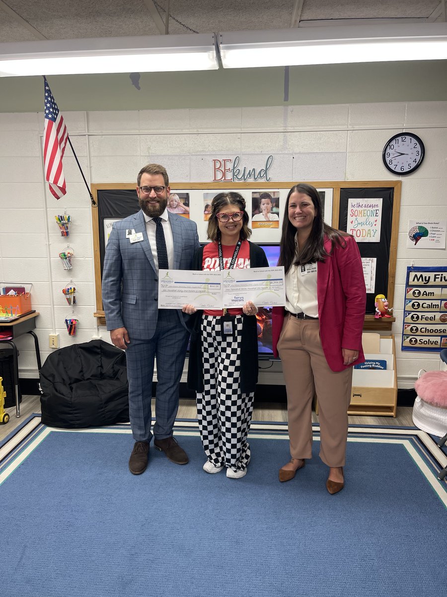 WhitlockCo's tweet photo. The Whitlock team helped deliver grants through the Foundation for Springfield Public Schools! At Fairbank, we learned about the BASE program and its student-run coffee shop, Bikes &amp; Brew. At Pittman, a grant will fund new math workbooks for 3rd graders.💙 #supportSPS https://t.co/aBh8piVE9f