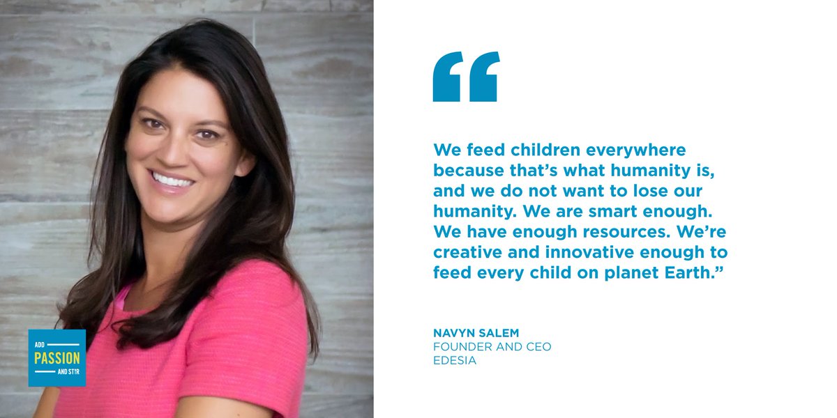 Discover how <a href="/navyn_salem/">Navyn Salem</a> and <a href="/EdesiaNutrition/">Edesia</a> are making a difference in children's lives worldwide. Tune in: bit.ly/460hiUK #AddPassionAndStir