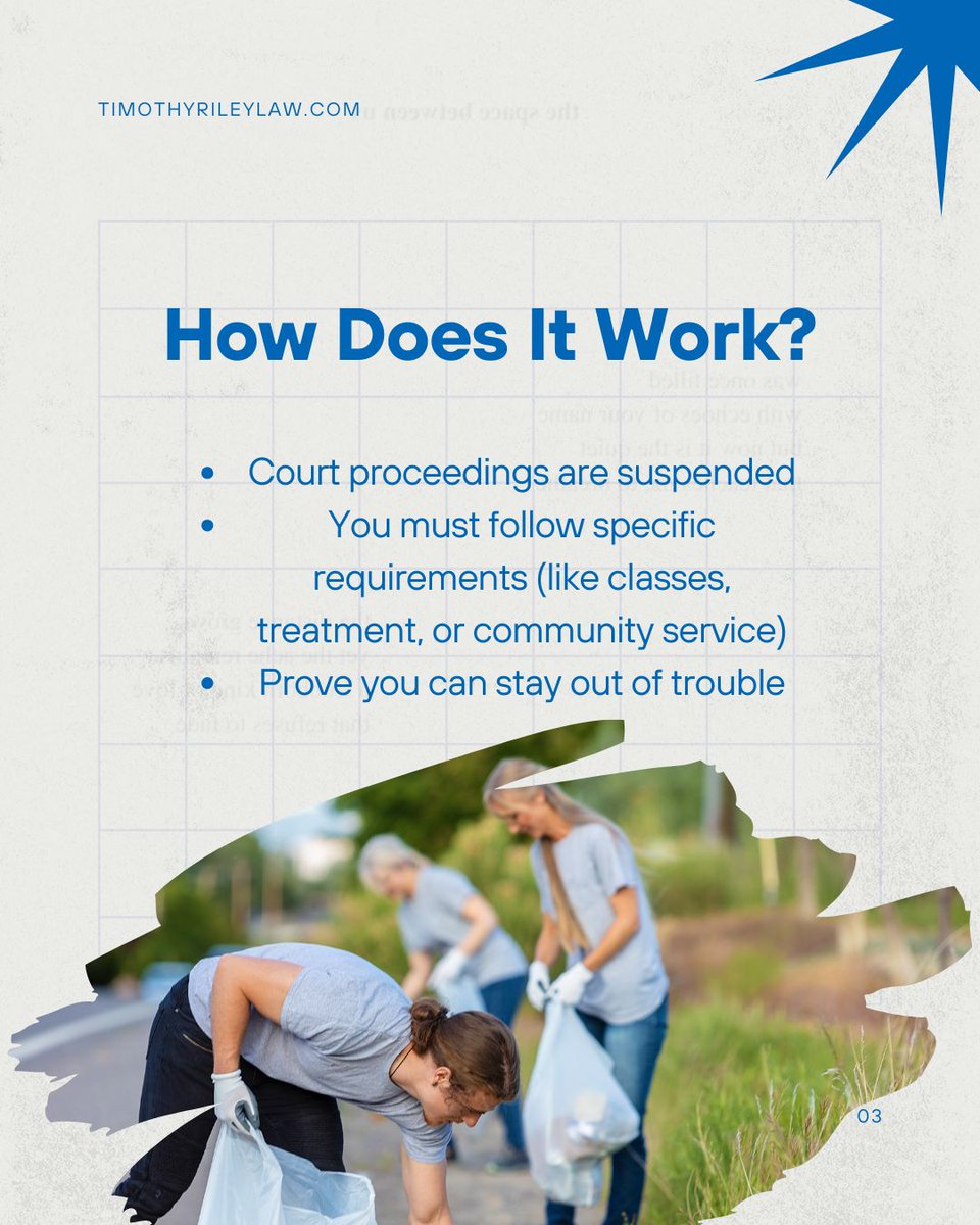TimothyRileyLaw's tweet image. Did you know some criminal cases can be paused and even dismissed?
That’s what Diversion is. If you qualify, it means a chance to keep your record clean.
Talk to an attorney to see if Diversion applies to your case. 
#CriminalDefense #DiversionProgram #KnowYourRights #LegalHelp