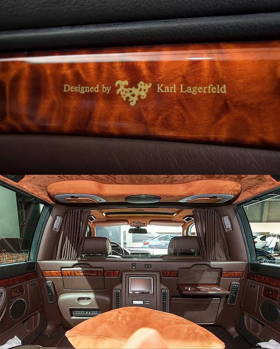 BoitumeloCaleb's tweet photo. The BMW E38 L7 Karl Lagerfeld Karl Lagerfeld was one of the iconic and most prolific fashion designers of the 20th and 21st centuries. He focused on the luxury and modernity of his art. That philosophy was reflected on his E38 BMW 7 Series. The L7 was a stretched out 7 Series with a total length of 131 inches – 10 inches longer than the long-wheelbase 750iL.

Under the hood, the E38 L7 featured a 5.4 liter V12 engine with 240 kW / 326 hp and 490 Newton meters of torque. The extra-long 7 Series weighed 2.2 tonnes and therefore took 7 seconds from 0 to 100 km / h. The L7 ultra sedan was the best model of the E38 7 Series and was designed for a special clientele with above-standard requirements in every aspect: from driving comfort features to luxury and state-of-the-art technology on board.