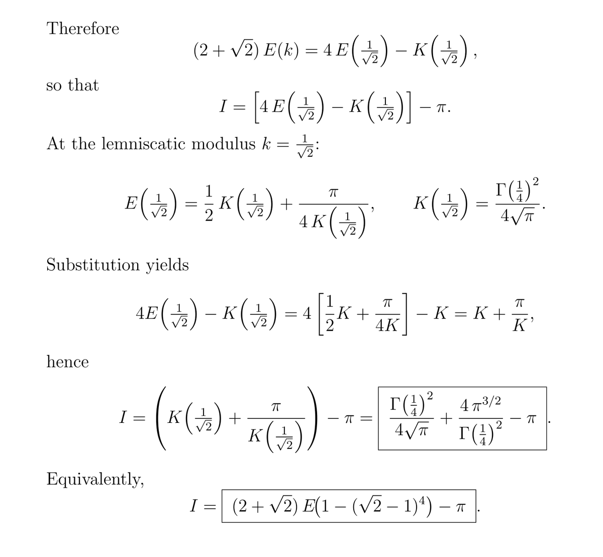 SrinivasR1729's tweet photo. Here is my detailed solution to this beautiful arcsine-lemniscate integral. https://t.co/wPjtObLLsG