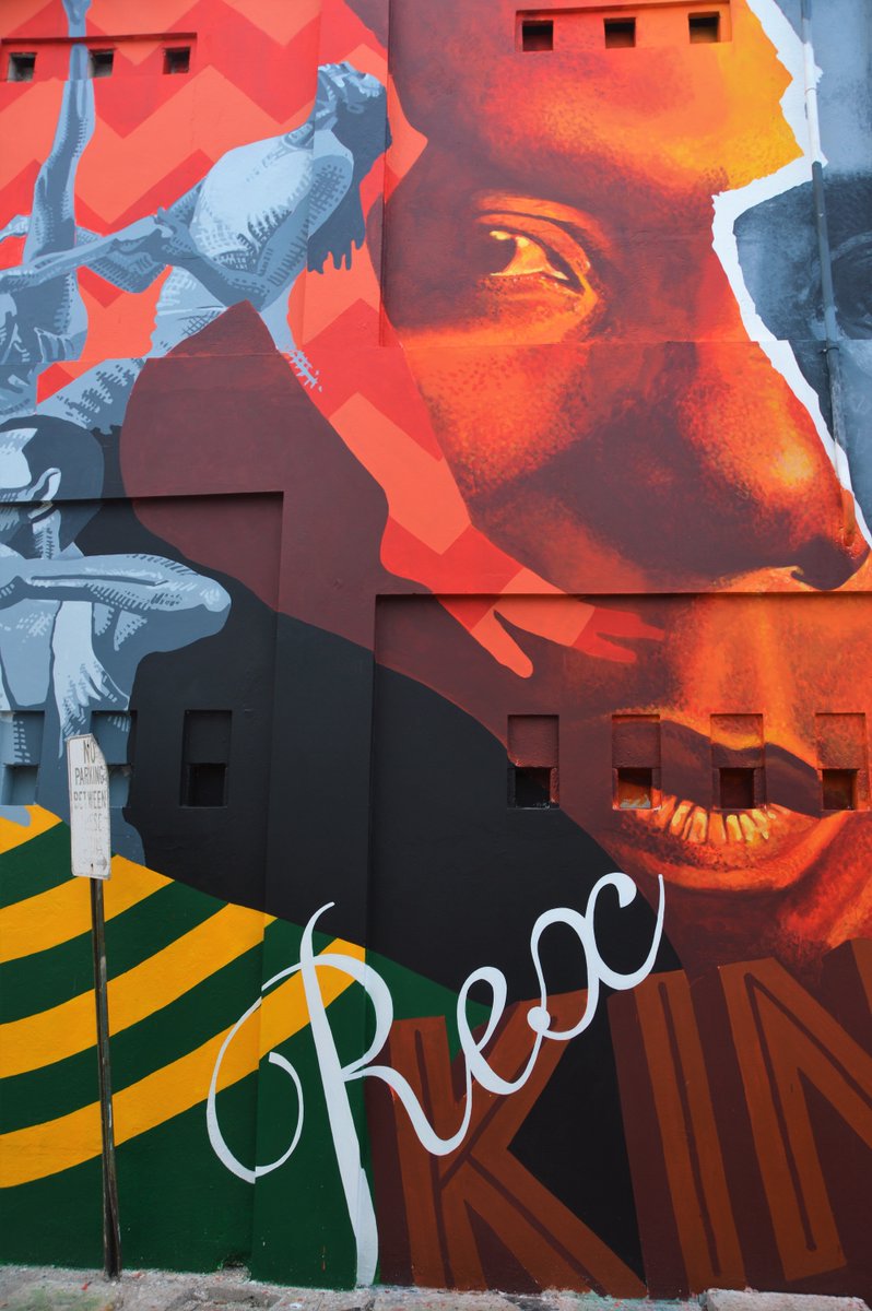 kgncreative's tweet image. Murals downtown give voice to artists who use walls as their canvas and the city as their stage. Who is your favorite artist?

Artwork: Legacy and Vision 
Artist: Anthony Taozsen Smith