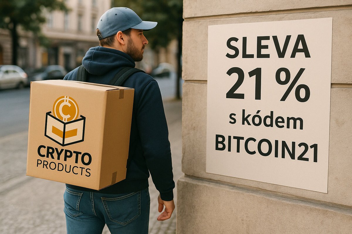 🚚 CryptoProducts na cestě k tobě!

Každý balík nese kus krypto vášně – od triček až po plakáty, které ti připomenou, proč věříš v Bitcoin. 🪙

Teď máš šanci si udělat radost i něco ušetřit → sleva 21 % s kódem BITCOIN21.

👉 Klikni sem a vyber si, co tě bude každý den