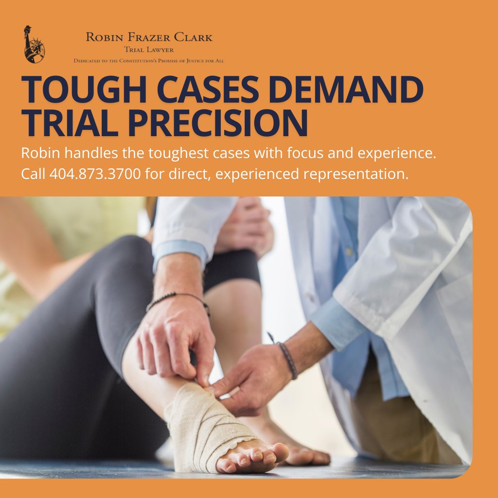 robinfclark's tweet image. Catastrophic injury. Wrongful death. Unsafe products.
Robin handles tough cases. The ones that require trial precision, not shortcuts.
Call 404.873.3700 to speak directly with our office. #PersonalInjury #Accidents #WrongfulDeath #Atlanta
