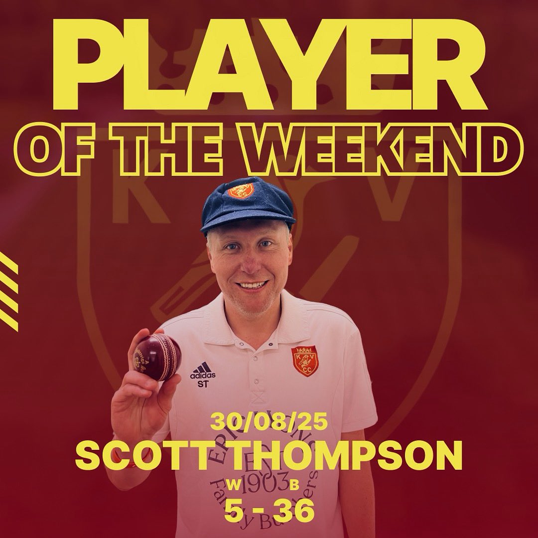 Our player of the weekend for last week was Scott Thompson for his fivefer against Walmley.

#playeroftheweekend