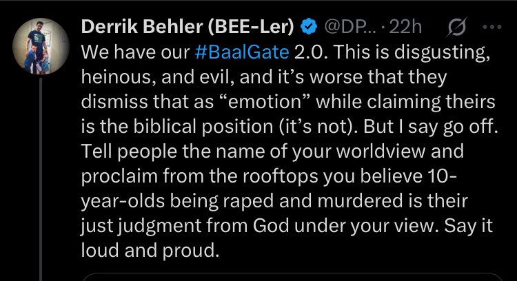 Example of a moron hypocrite. When you point to Jeremiah 19 where God caused children to starve to death and be eaten, they say it was judgment of God. 
Now the moron goes against the very things that he says.