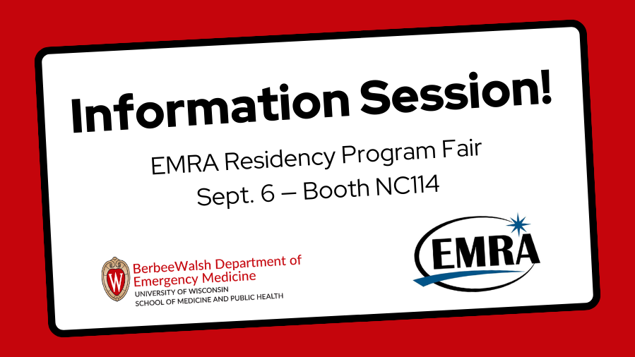 MadtownEM's tweet photo. We're excited to meet #EMBound students this weekend at the @emresidents Residency Fair!
We look forward to answering your questions about what makes the UW such a remarkable place to learn, grow, and lead the future of healthcare.
#whyUWEM #ACEP25 https://t.co/YmsFzeK5xY