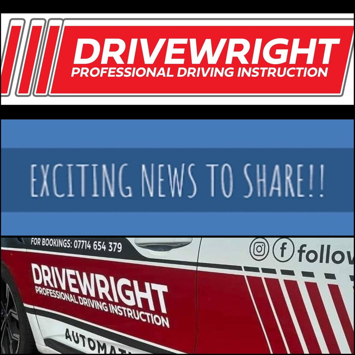We have MORE EXCITING news at TEAM DRIVEWRIGHT
We have ANOTHER Automatic Driving Instructor. Now taking bookings if you live in Hopton, Gorleston, Bradwell, Belton,  Great Yarmouth give us a message on 07714 654379 or fill in the contact form below 👇👇drive-wright.co.uk