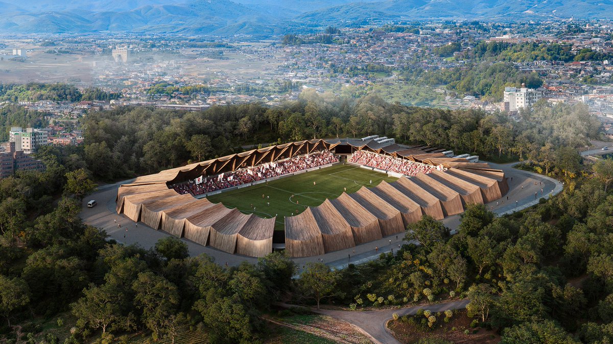 Japan’s latest wooden stadium: 5,000 seats in Fukushima. Built for renewal, not permanence—timber, tradition, and climate-responsive design rooted in Shikinen Sengu. Architecture as living philosophy.

loom.ly/7tr8gME
#architecture #stadium #timber