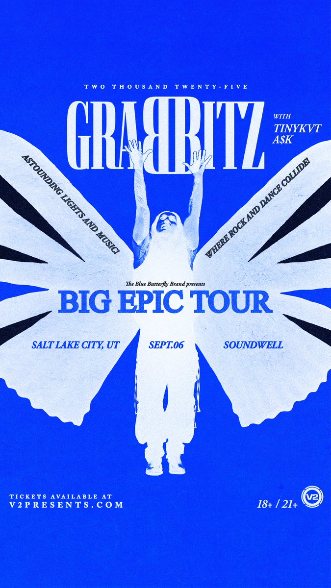SLC with <a href="/grabbitz/">grabbitz</a> this weekend 🦋 

tixr.com/groups/soundwe…