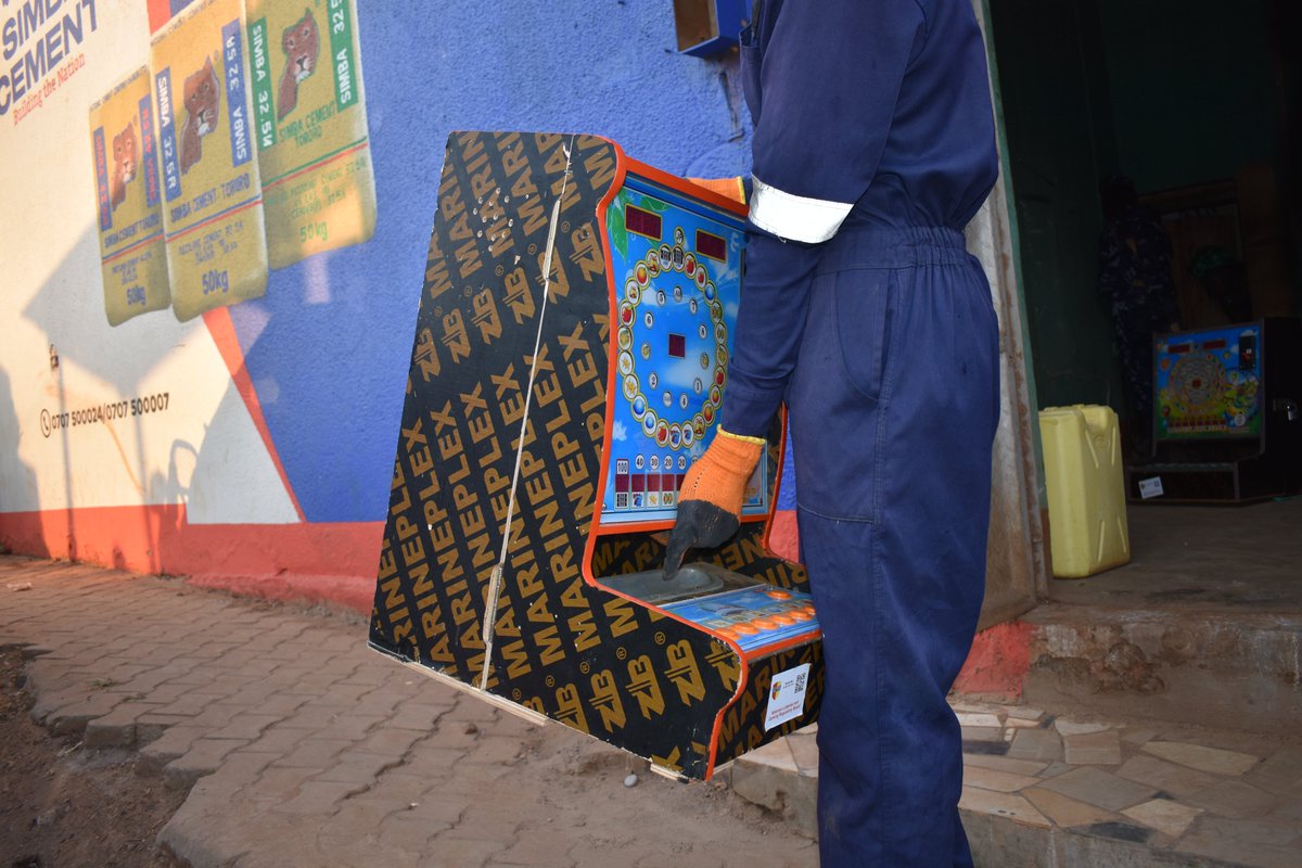 lgrb_uganda's tweet photo. Day 2

📢Operation “Mashine Haramu”!!

Our Enforcement team with support from @PoliceUg  has resumed its countrywide crackdown on illegal gaming machines under a drive dubbed Operation “Mashine Haramu”. 

We confiscated over 30 illegal gaming machines from parts of Masaka city and surrounding areas. We thank all those who continue to provide us with valuable information on illegal operations, especially about manufacturers and suppliers of illegal gaming equipment.
We extend our appreciation to the Uganda Police Force for the continued support granted to the Board in all these operations. As the National Lotteries and Gaming Regulatory Board, we are committed to upholding integrity and transparency in the gaming industry.

Operation "Mashine Haramu" will not stop until we end this illegality and protect the public. We therefore appeal to all members of the public with credible information regarding individuals or companies involved in the assembly, distribution, or supply of gaming machines to report to us through our Toll-free line 0800285800 or via email at info@lgrb.go.ug 
Your vigilance plays an important role in helping us regulate the gaming industry and safeguard the public from illegal gaming operations across the country.

#ResponsibleGamingUg
#OperationMashineHaramu
