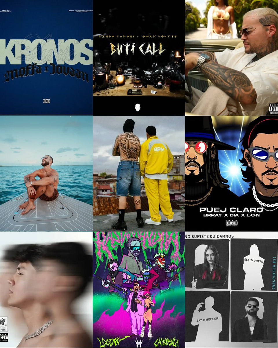 🚨 ESTRENOS SEMANALES
🗓️ 4 DE SEPTIEMBRE

💿167BPM: Farruko  &amp; Louis BPM

🎵Buti Call: Kendo Kaponi ft Omar Courtz

🎵Mi Algo: Izaak

🎵Puej Claro: Brray ft Dia

🎵No Supiste Cuidarnos: Jay Wheeler ft Ela Taubert

🎵Lukie: Moffa ft Jovaan

🎵Mirame Ahora: Manuel Turizo

🎵Bajo De