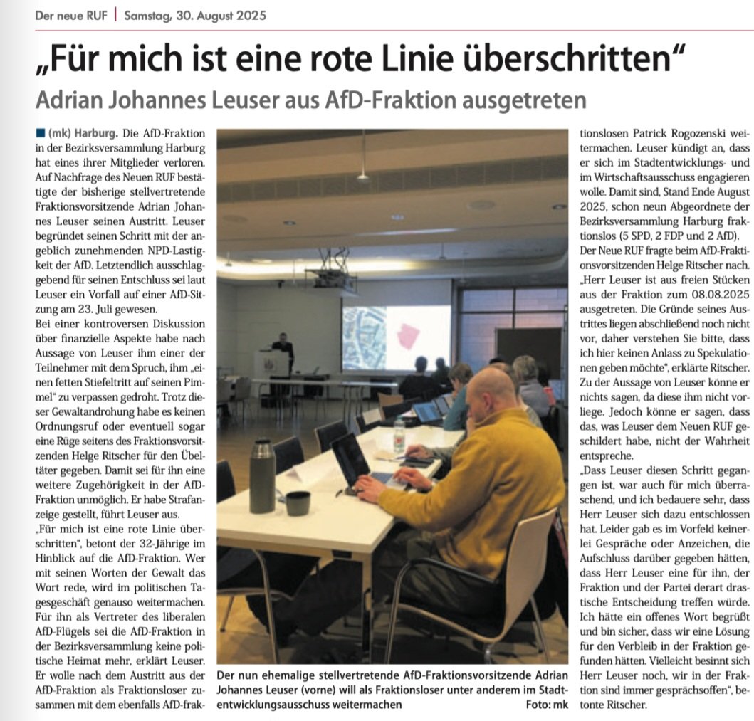 Einzuwenden wäre, dass er weitermacht. Klar, dass er nicht auf den Pi getreten werden will. Das braune Zeug in seinem Kopf ist trotzdem weiter da. #harburg #hamburg #Antifa