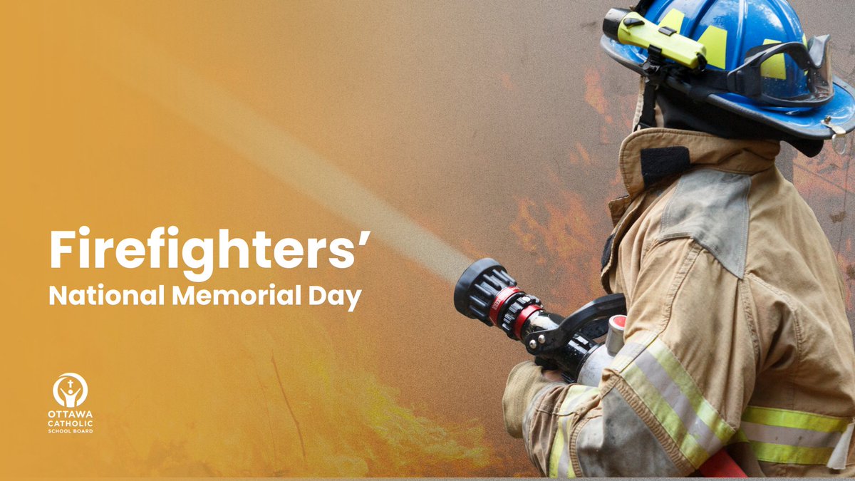 🚒 Today, flags across Canada fly at half-mast for Firefighters’ National Memorial Day.

Students &amp; staff at #OCSB admire the bravery and selflessness it takes to be a firefighter. 

We remember. We are grateful. ❤️
#FirefightersNationalMemorialDay