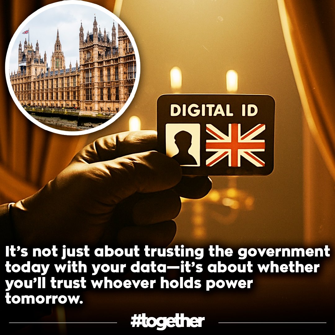 DIGITAL ID CARDS: It’s not only about trusting the Govt of the day - it’s about whether you’ll trust whoever may hold power in future

Compulsory Digital ID cards put far too much power in the hands of the state

🚫 NO to Digital ID
✅ YES to a Digital Bill of Rights