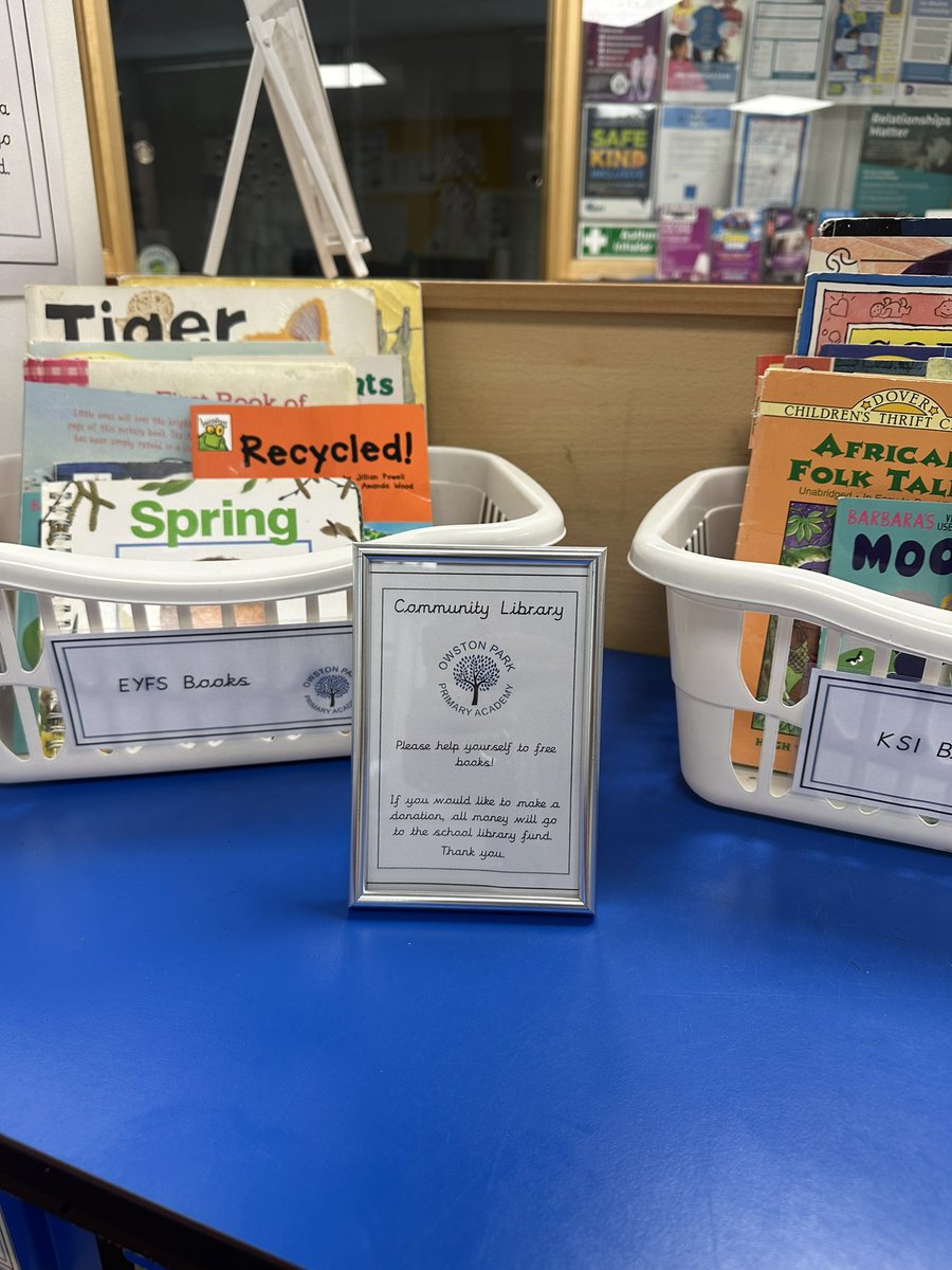 OwstonPPA's tweet image. Community Hub Update! ✨

Our school’s community library is now stocked with a fantastic selection of EYFS, KS1 &amp;amp; KS2 books 📚

#TeamOwston #ReadingForAll #CommunityLibrary