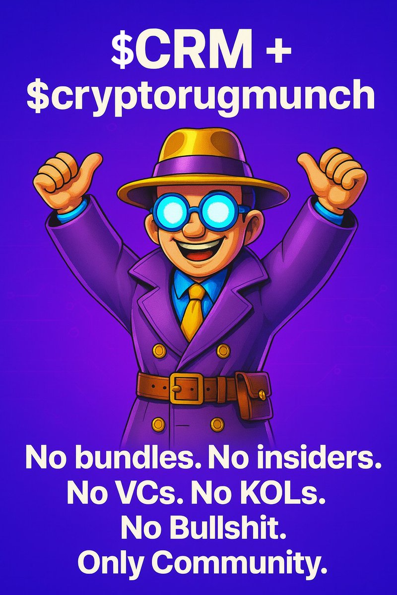 $CRM + $cryptorugmunch = No bullshit. Only community.