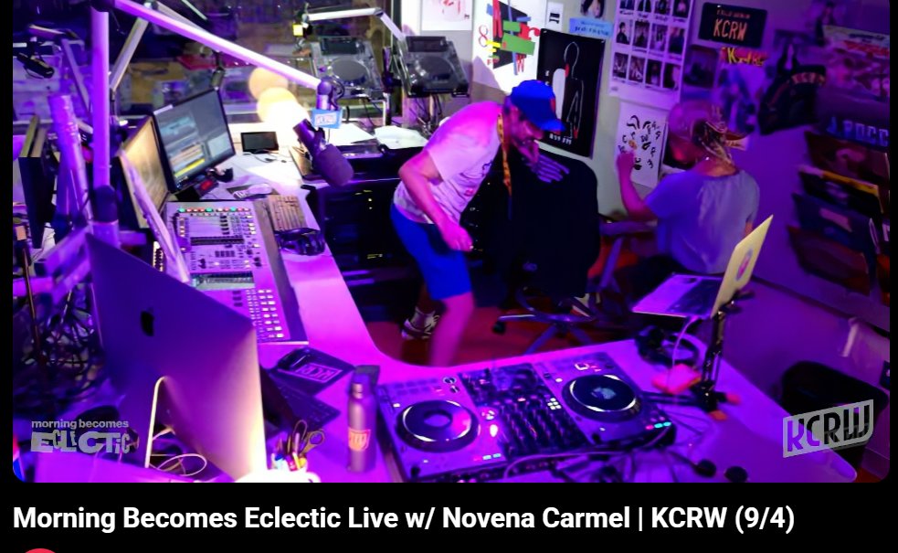 Morning Becomes Eclectic Live w/ Novena Carmel  | KCRW (9/4) youtube.com/live/B1TERjJY5… via <a href="/YouTube/">YouTube</a>