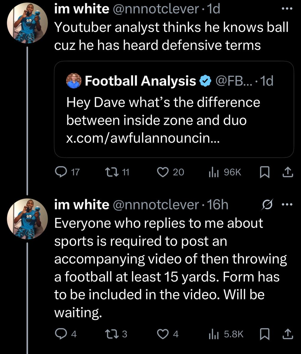 _nodiak's tweet photo. Guy called “inside zone” &amp; “duo “defensive term” LMFAOOOOO https://t.co/9RgTpsDhTN