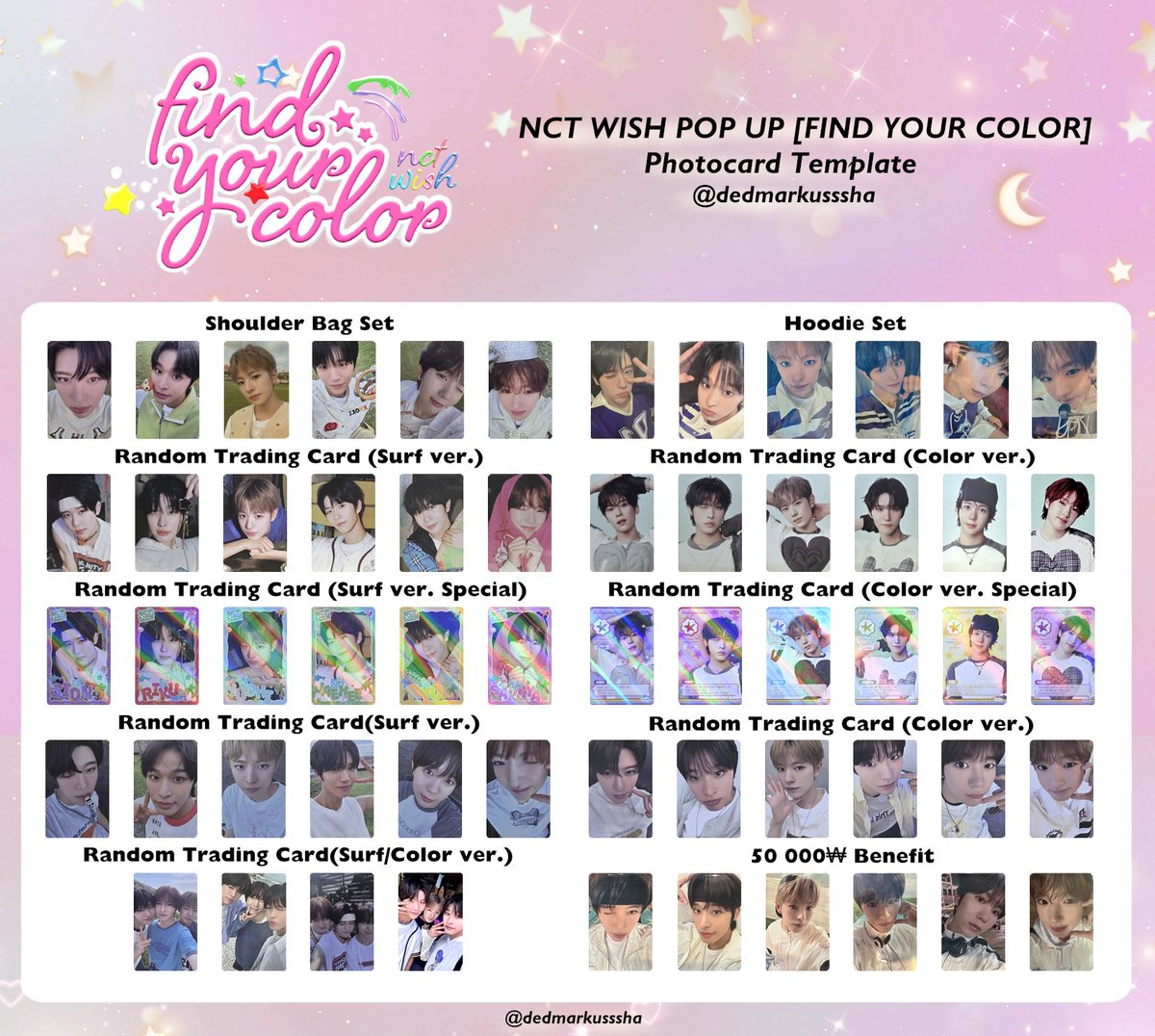 NCT WISH POP UP [FIND YOUR COLOR] Photocard Template #엔시티위시