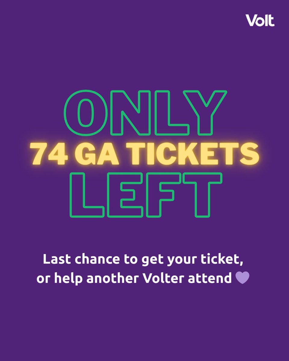 We’d really love to see YOU in Frankfurt on November 22–23. Get one of the last remaining GA tickets here events.volteuropa.org/event/frankfur…
or help another Volter attend if you cannot come cause.lundadonate.org/volteuropa/202…
Can't wait to see you! 💜