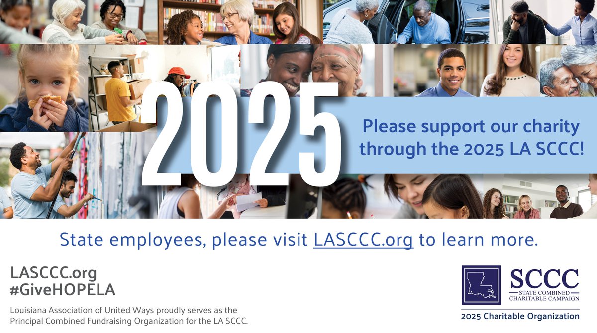 Louisiana State Employees—choose Families Helping Families of Greater Baton Rouge 💙 as one of your 5 charities in the LA SCCC!
📌 Code: 1019
🗓️ Pledge by Nov 6 at lasccc.org
Together, we are families helping families. 💛
#GiveHOPELA