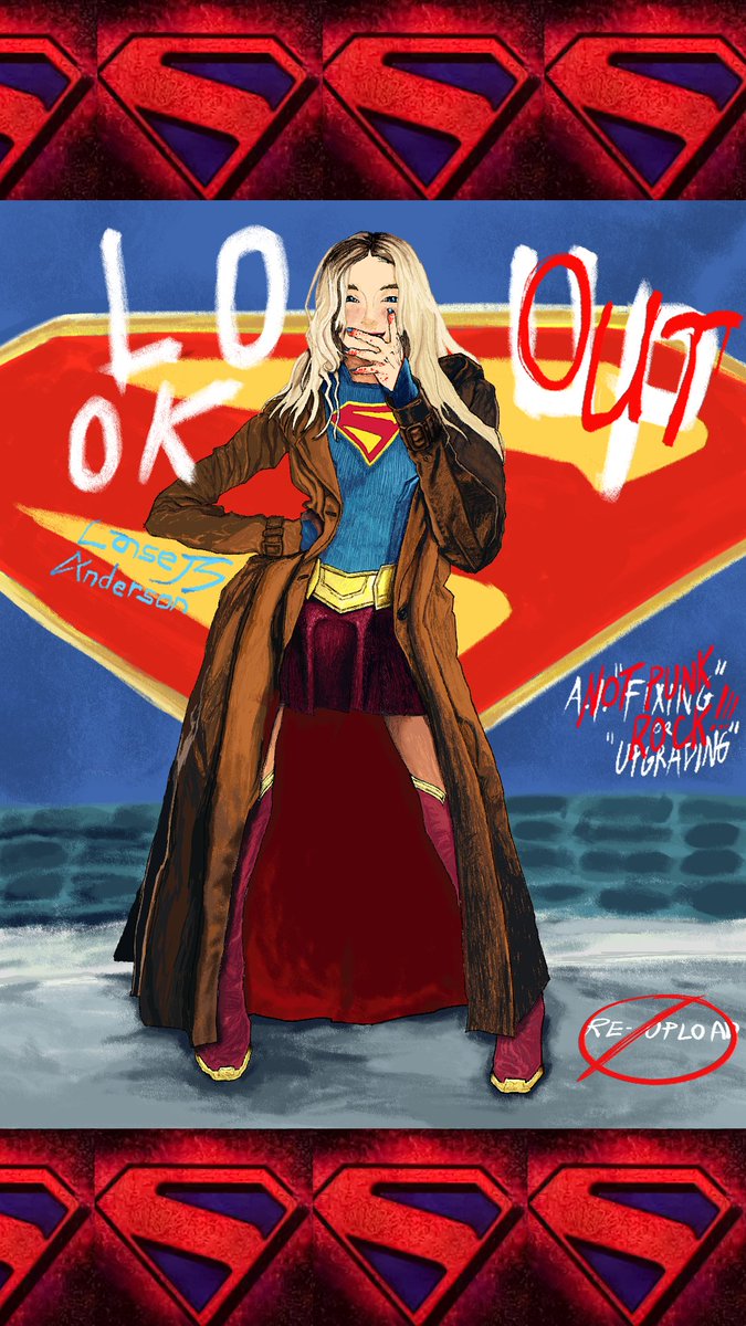 So #Supergirl is trending, alright algorithm let's what you do for me this time with me doing another reposting of the same supergirl art i made in a previous day.