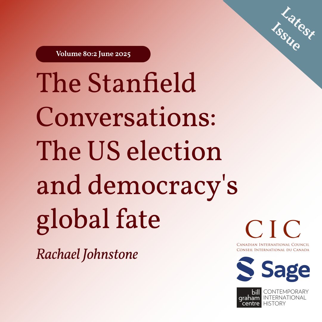 Intl_Journal's tweet image. Just 2 weeks after the 2024 US election, the 4th Stanfield Conversation at Dalhousie University asked: what’s next for democracy? Read Rachael Johnstone’s essay in IJ (80/2): doi.org/10.1177/002070…