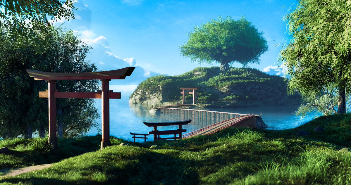 御神木
#3DCG #blender #b3d 
#Photoshop