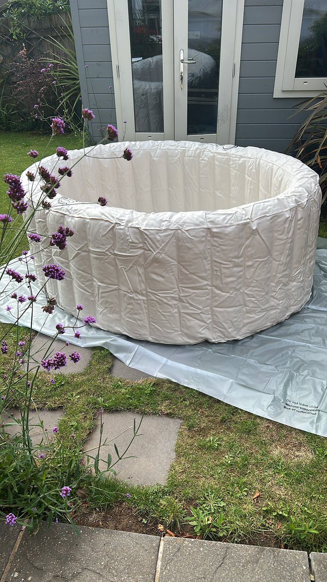 Getting our new portable and inflatable baptismal pool ready for Sunday 😀