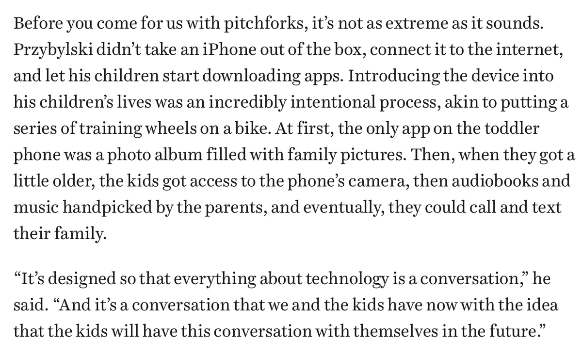 adamclarkestes's tweet image. When an Oxford professor told me he gave his kids phones when they were three, I fell out of my chair. Then I couldn't stop thinking about the idea.