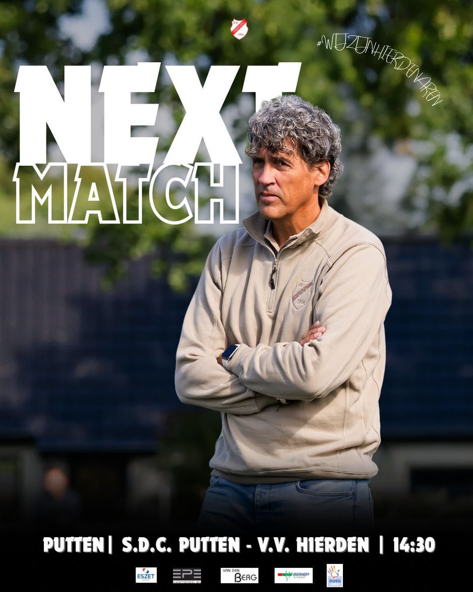 🔥 • 𝙽 𝙴 𝚇 𝚃  𝙼 𝙰 𝚃 𝙲 𝙷

⚔️ • SDC Putten- v.v. Hierden 
📅 • 6 september 2025 
🕝 • 14.30 uur 
🏟️ • Sportpark 𝑃𝑢𝑡𝑡𝑒𝑟 𝐸𝑛𝑔
📍 • Putten
🏆 • KNVB districtsbeker  
🪈 • Dhr. Lanzillotti
🚩 • Dhr. J.W.B. Pul-Termaat &amp; Dhr. Prophitius 
 𝕏   • <a href="/SDCPutten/">SDC Putten</a>