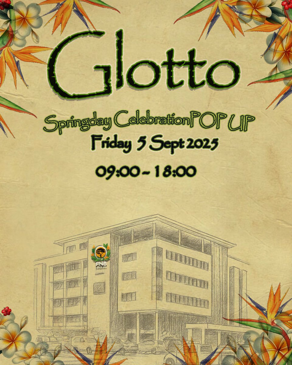 Celebrating the first Friday of Spring with you, Glotto Gids.🤩🫵🏽
Marked-down favourites, exclusive sets, and spring offers across select pieces. One day only. 
🍃TOMORROW 🍃
09:00 – 18:00
🤩 #GlottoGlow 🤩