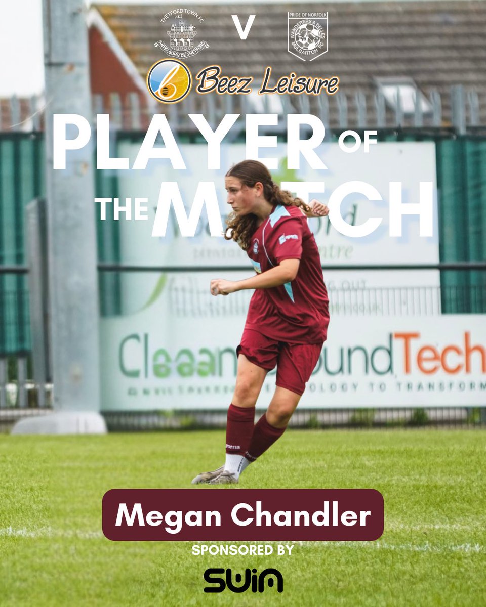 👏🏼 𝑩𝒆𝒆𝒛 𝑳𝒆𝒊𝒔𝒖𝒓𝒆 𝑷𝒍𝒂𝒚𝒆𝒓 𝒐𝒇 𝒕𝒉𝒆 𝑴𝒂𝒕𝒄𝒉 👏🏼

Beez Leisure Player of the Match award goes to Megan Chandler! 

Well deserved Megan! 

Sponsored By Alison's Swim School