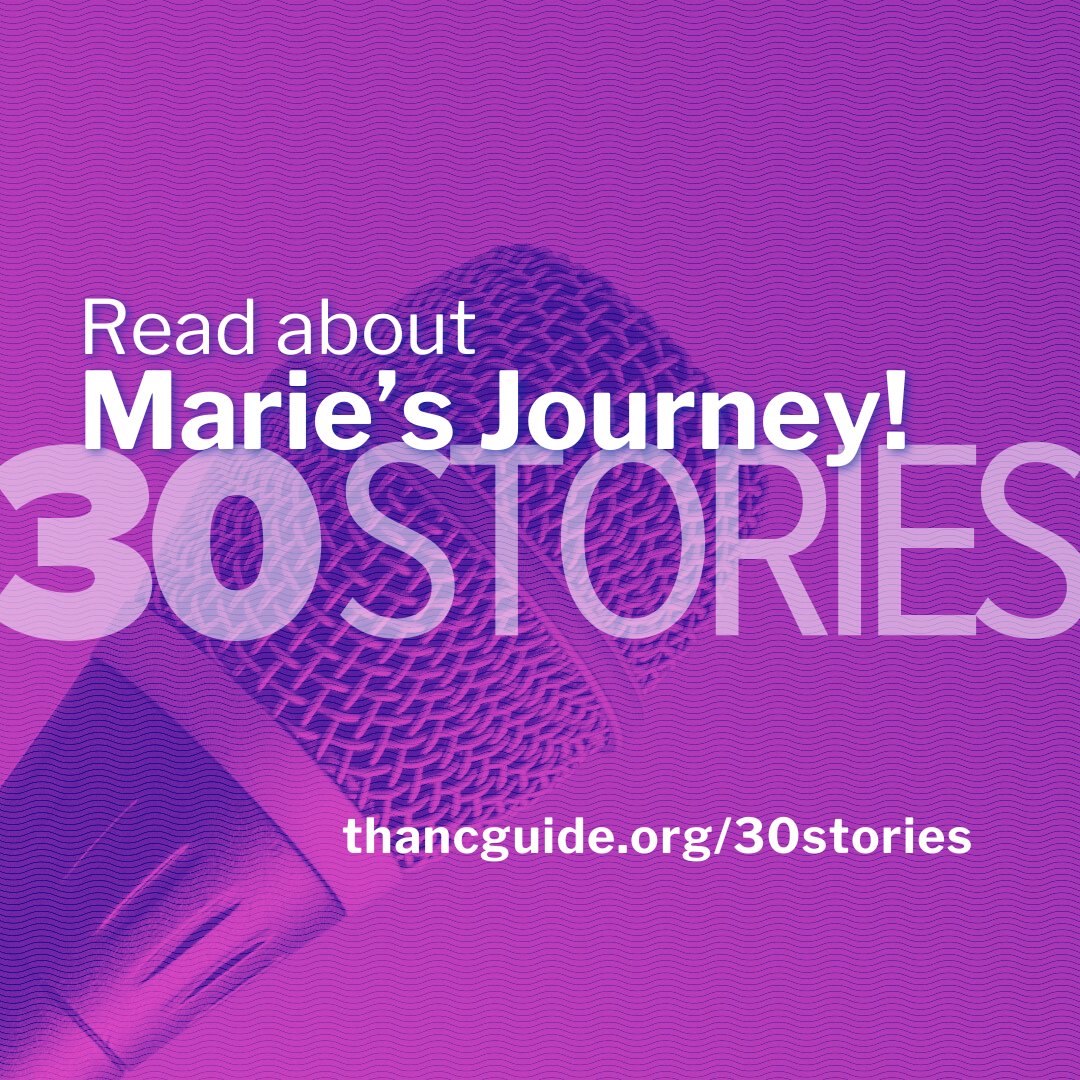 THANCGuide's tweet image. “Cancer demands a fight.” Marie shares how awareness &amp;amp; support helped her through her thyroid cancer journey 👉 is.gd/AXBb6V?utm_cam… #30Stories