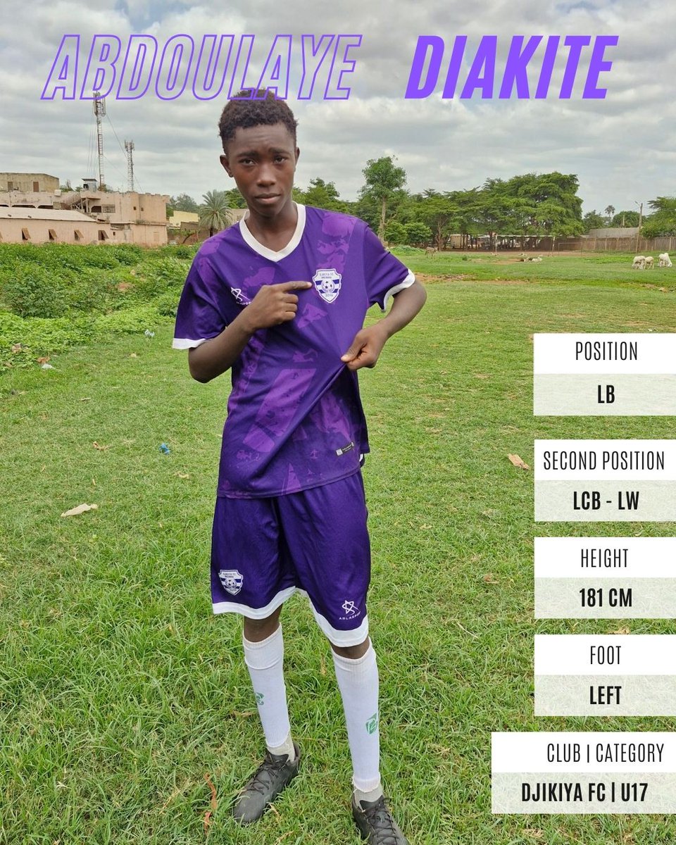 Djikiya_fc's tweet image. 🚨 𝐓𝐚𝐥𝐞𝐧𝐭 𝐀𝐥𝐞𝐫𝐭 🚨
𝐍𝐚𝐦𝐞 : 𝐀𝐛𝐝𝐨𝐮𝐥𝐚𝐲𝐞 𝐃𝐢𝐚𝐤𝐢𝐭𝐞́
𝐏𝐨𝐬𝐢𝐭𝐢𝐨𝐧 : 𝐋𝐁 
Second 𝐏𝐨𝐬𝐢𝐭𝐢𝐨𝐧 : 𝐋𝐂𝐁 – 𝐋𝐖
𝐇𝐞𝐢𝐠𝐡𝐭 : 𝟏.𝟖𝟏 𝐦
𝐅𝐨𝐨𝐭 : 𝐋𝐞𝐟𝐭
𝐂𝐥𝐮𝐛 : 𝐃𝐉𝐈𝐊𝐈𝐘𝐀 𝐅𝐂 (𝐔𝟏𝟕)
.
1/3