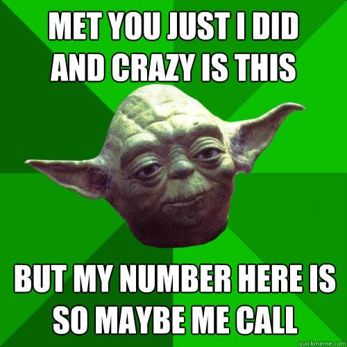 DomiLewis's tweet image. #JeudiJedi Master Yoda sings Carly Rae Japsen  
#CallMeMaybe 🫴📱📲 🛸🌌
#ThrowbackThursday 
"Hey, I just met you,
and this is crazy,
but here's my number,
so call me, maybe?"
youtube.com/watch?v=fWNaR-…