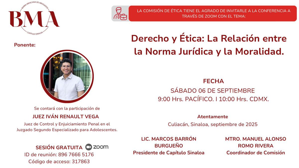 Están todos invitados.
Si eres barrista favor de registrarte en intranet en la siguiente liga:
intranet.bma.org.mx/events