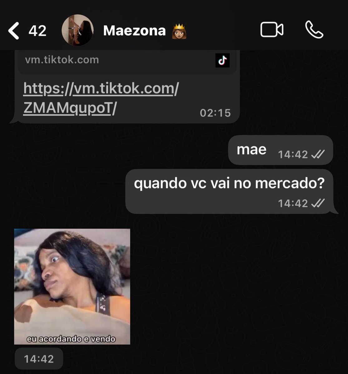 eu n aguento q minha mae só usa sticker de viado