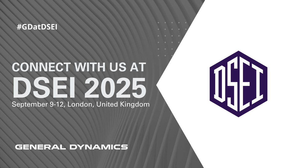 gduknews's tweet image. 📢 Discover what we’re showcasing at #DSEI2025 (Stand N3-210). Check out our media advisory here: bit.ly/4g5Rnj0 #GDatDSEI #MadeInTheUK