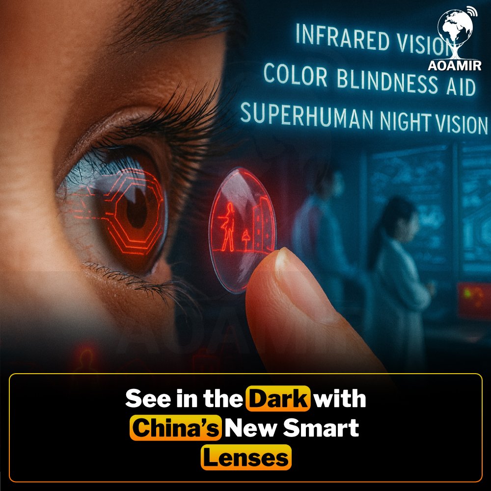 AOAMIR_Official's tweet image. China Develops Contact Lenses for Infrared Vision

#InfraredVision #SmartLenses #FutureTech #Innovation #ChinaTech #NextGenTech