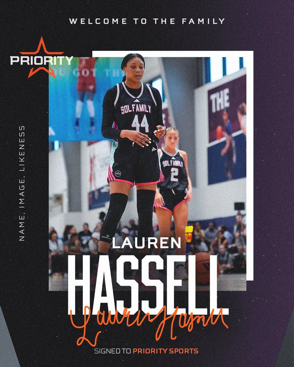 Welcome to the Priority Fam, <a href="/LaurenHassell44/">lauren hassell</a> ! ⭐️

#HerPriority | #NIL