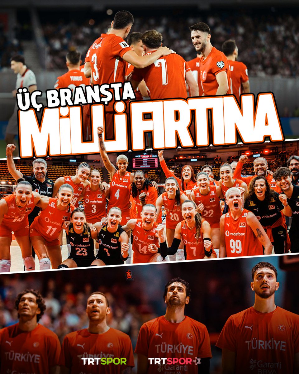 HER ZAMAN, HER YERDE, EN BÜYÜK TÜRKİYE! 🇹🇷

ÜÇ BRANŞTA ❝MİLLİ FIRTINA❞ 💪👏🧿