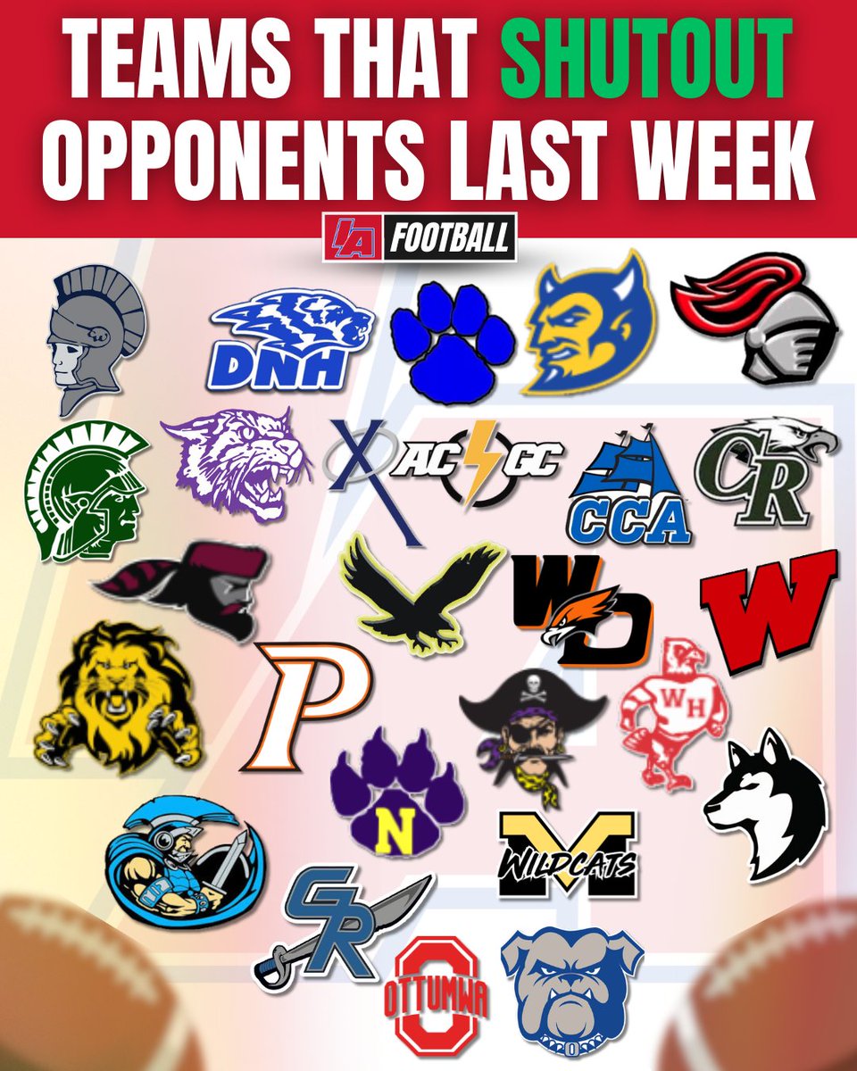 NOT SO FAST 🤫

These 26 squads pitched shutouts in Week 1 across the #iahsfb slate 🔥

#IAfootball