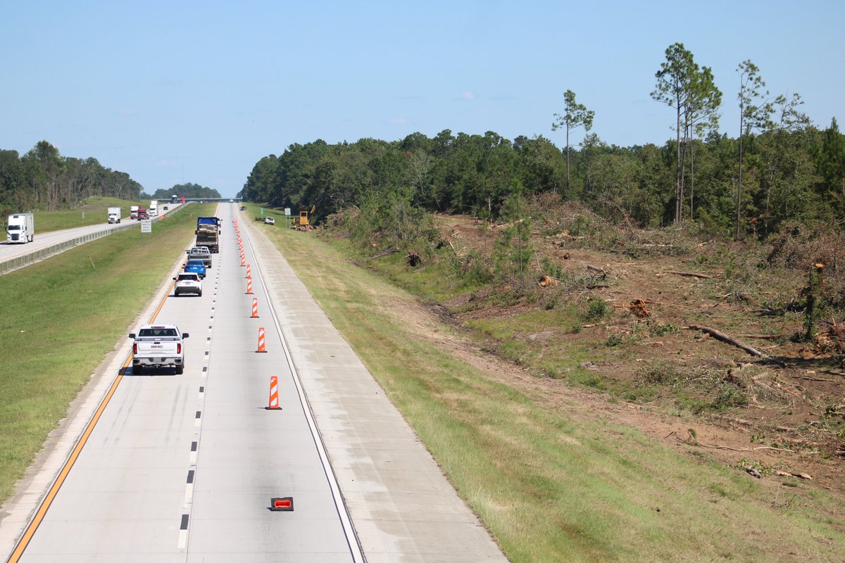 Vegetation removal is ongoing along the I-16 corridor in Treutlen County. The need for vegetation removal was demonstrated during Hurricane Helene last year. This work increases the likelihood of the I-16 corridor remaining open and passable during future states of emergency.